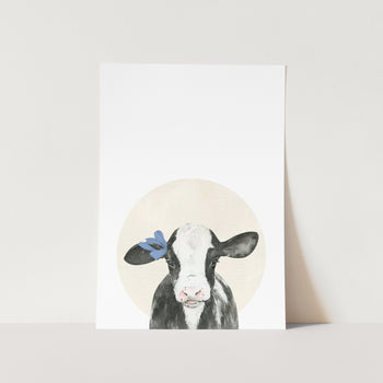 Cow with a Bow Art Print