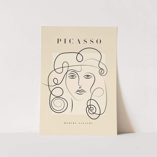 Curly Hair by Picasso Art Print