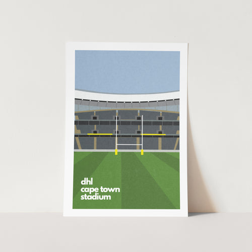 DHL Cape Town Stadium Rugby Illustration Art Print