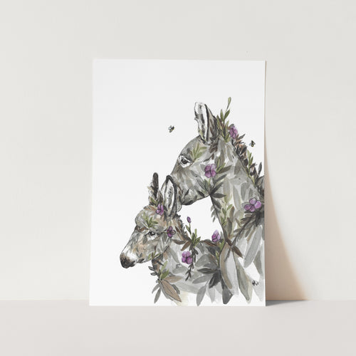 The Sani Donkeys Art Print