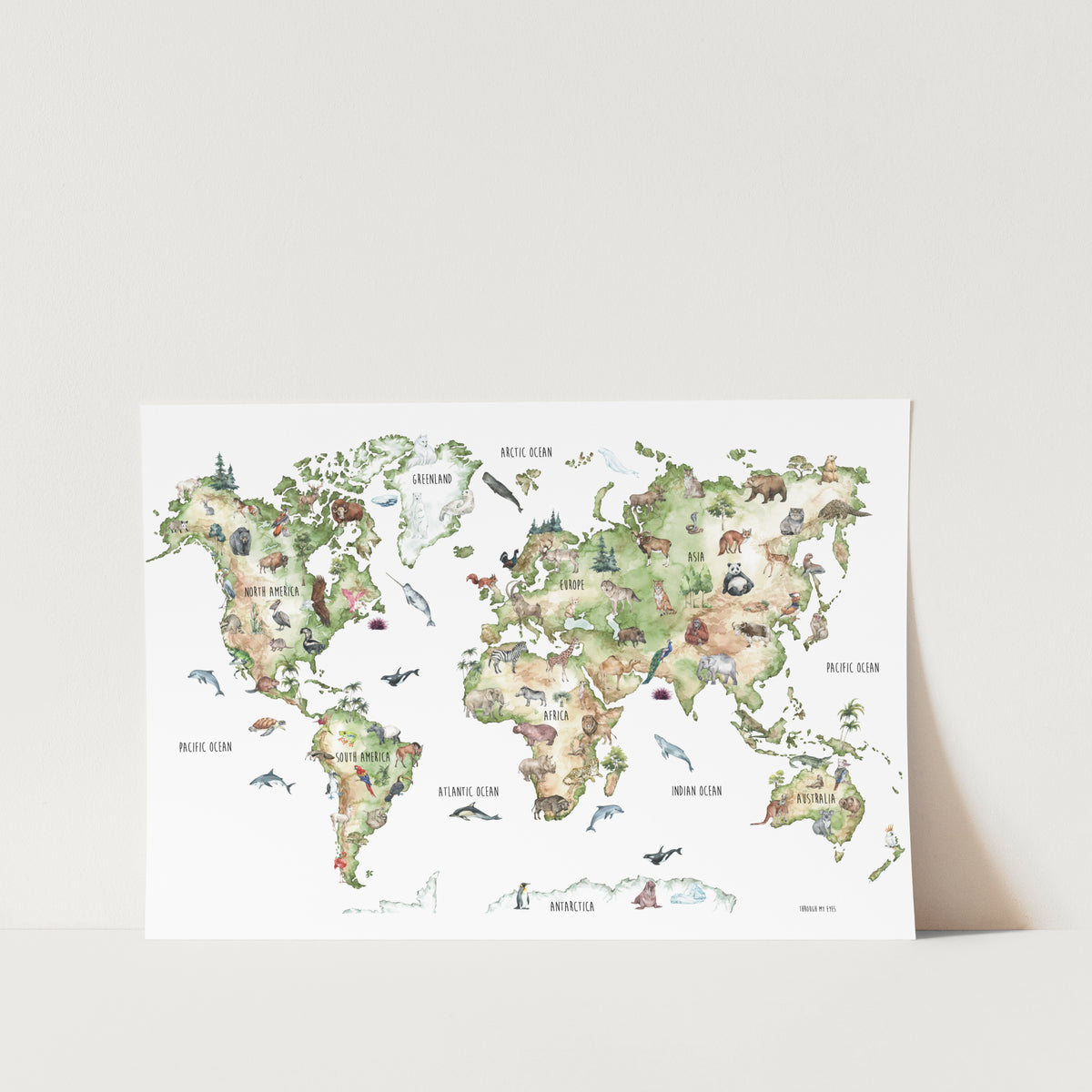 English Map Design Art Print
