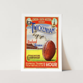 England vs France Rugby 1920 Twickenham Art Print