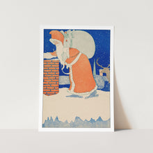 Load image into Gallery viewer, Santa with Gift Bag Art Print