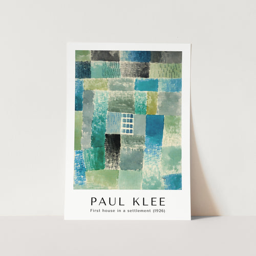 First house in a settlement by Paul Klee Art Print