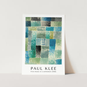 First house in a settlement by Paul Klee Art Print