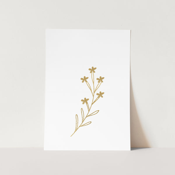 Flower in Gold Art Print