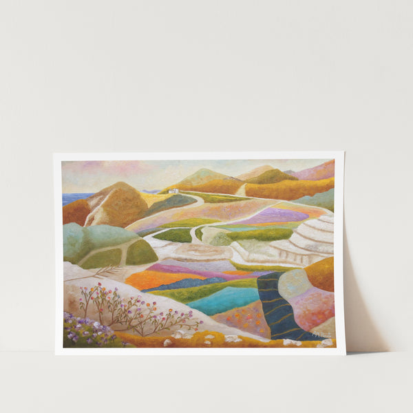 Flowers Sprouting In the Rocky Valley PFY Art Print
