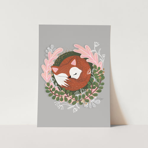 Forty Winks Fox Art Print