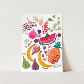 Fruits Chart PFY Art Print