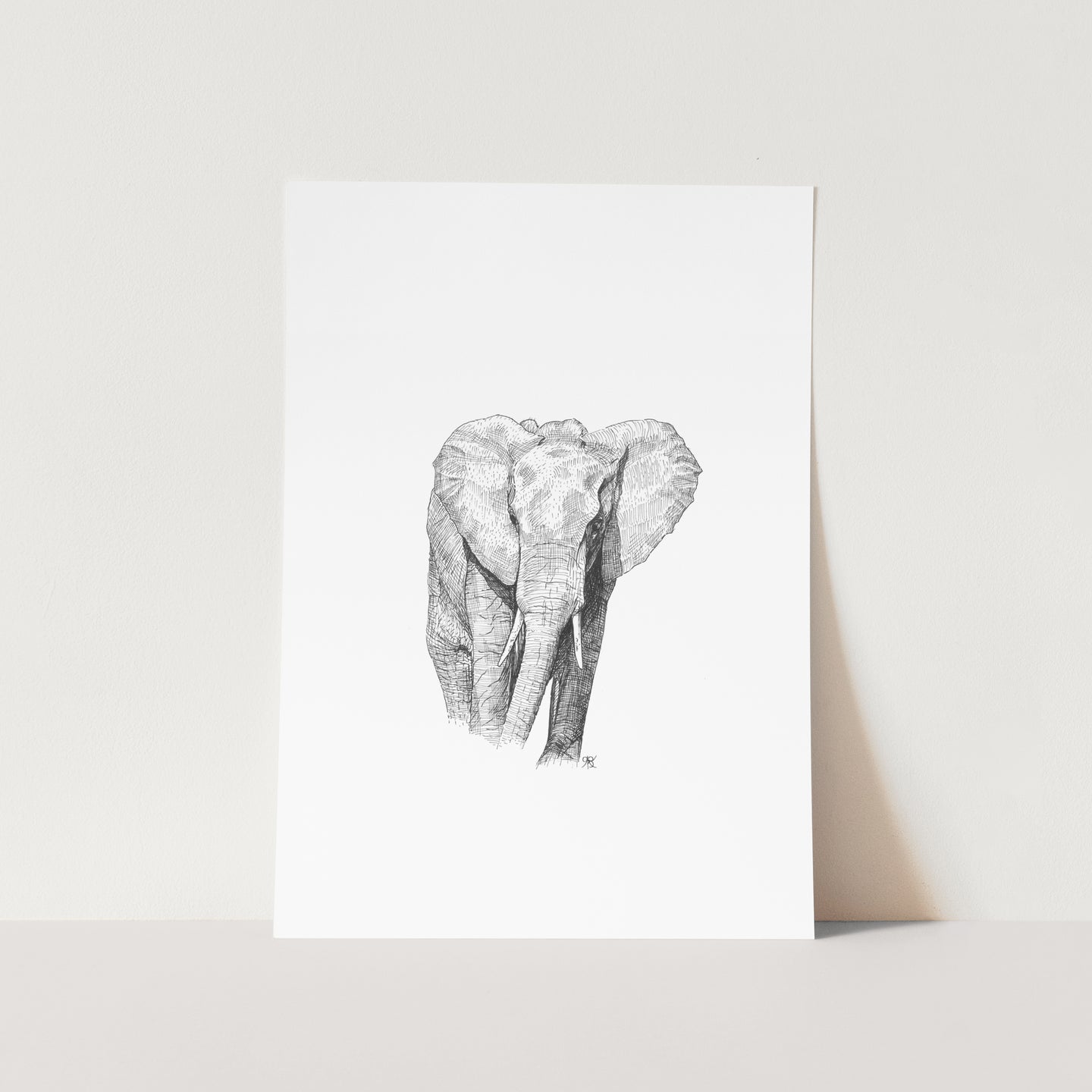 Gentle Elephant Art Print