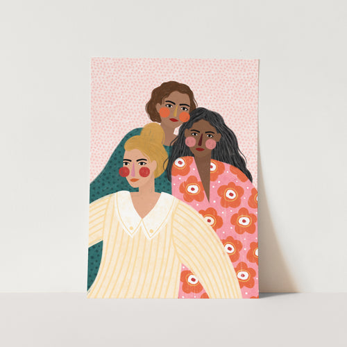 Girl Friends PFY Art Print