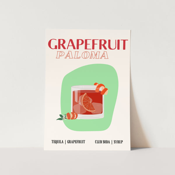 Grapefruit Paloma Art Print