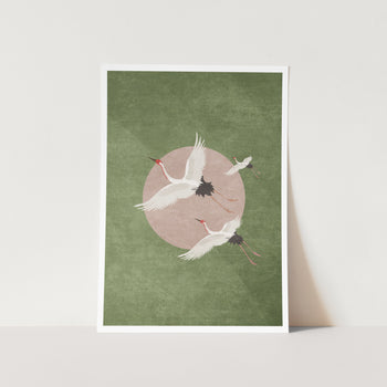 Green Cranes Art PFY Print