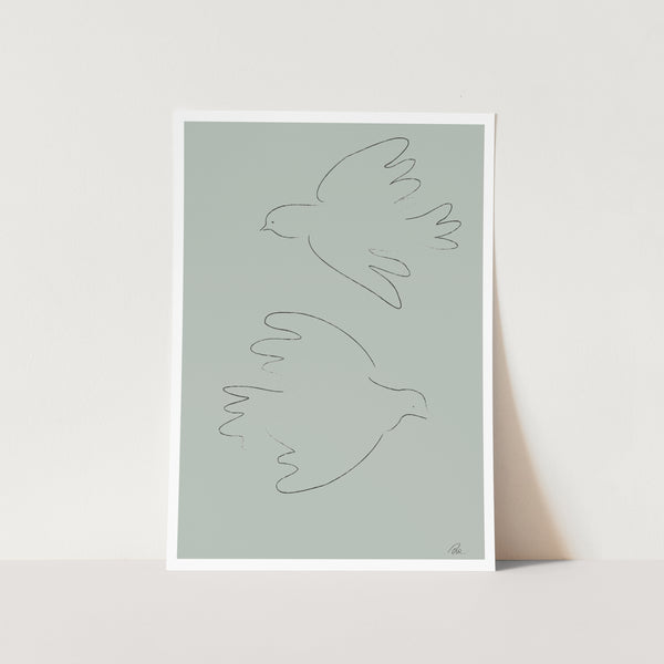 Green Doves Art PFY Print