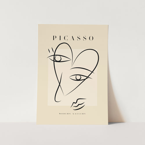 Heart Face by Picasso Art Print