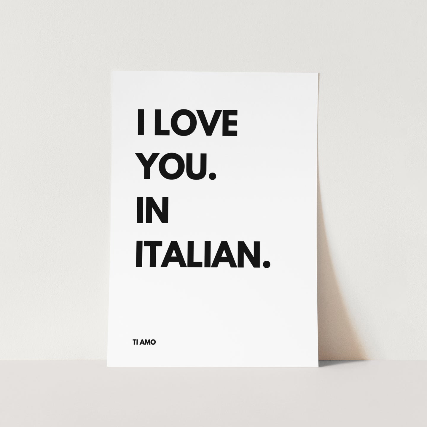 I Love You In Italian Art Print