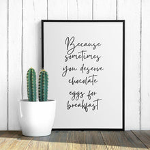 Load image into Gallery viewer, Chocolate Eggs for Breakfast Art Print