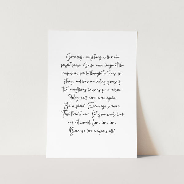 The Someday Letter Art Print