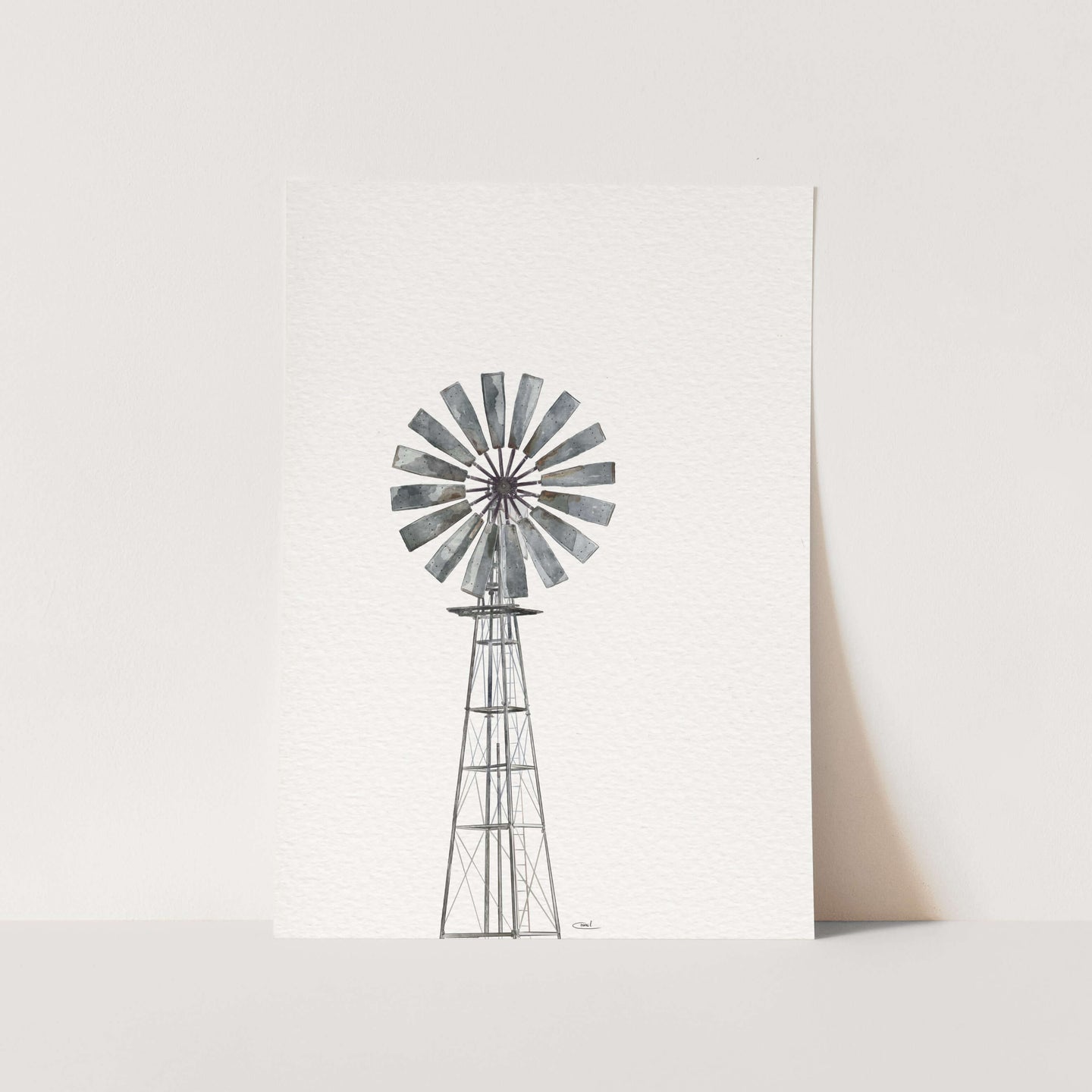Windmi Graphics Windmill by Chanel Art Print
