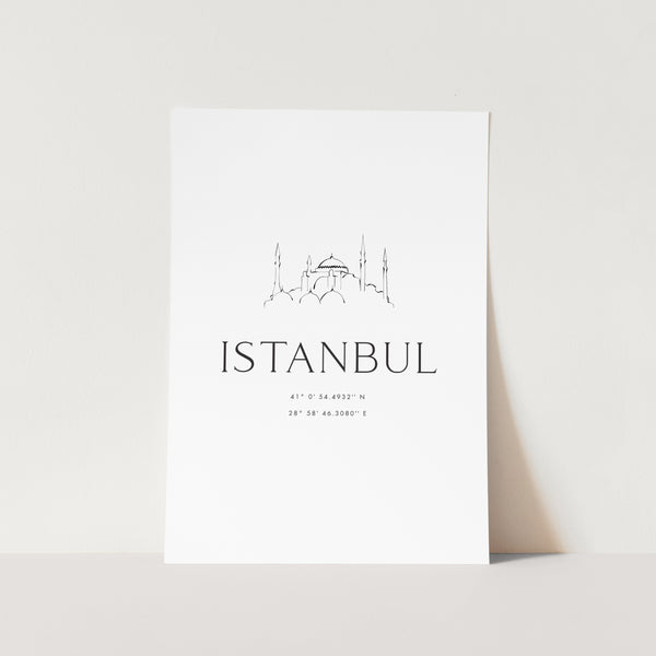 Istanbul Coordinates PFY Art Print