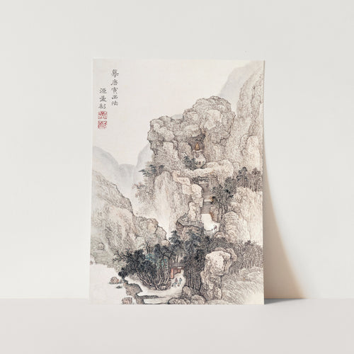 Japanese rocky landscape Art Print