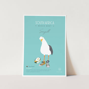 Seagull Beach Boet by Kirsten Ryan Art Print