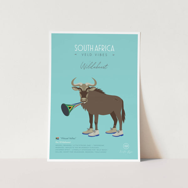Wildebeest by Kirsten Ryan Art Print