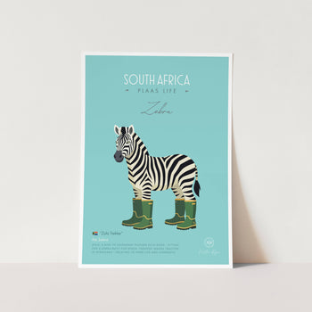 Zebra by Kirsten Ryan Art Print