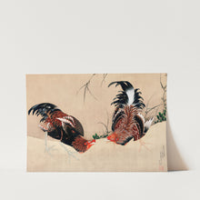 Load image into Gallery viewer, Katsushika Hokusai’s Gamecocks Art Print