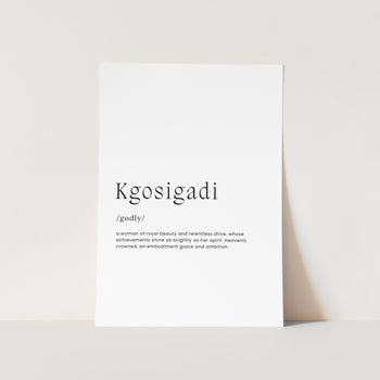 Kgosigadi Art Print