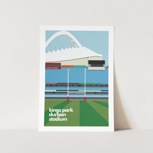 Kings Park Durban Stadium Rugby Illustration Art Print