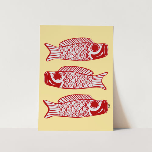 Koinobori Red Art Print