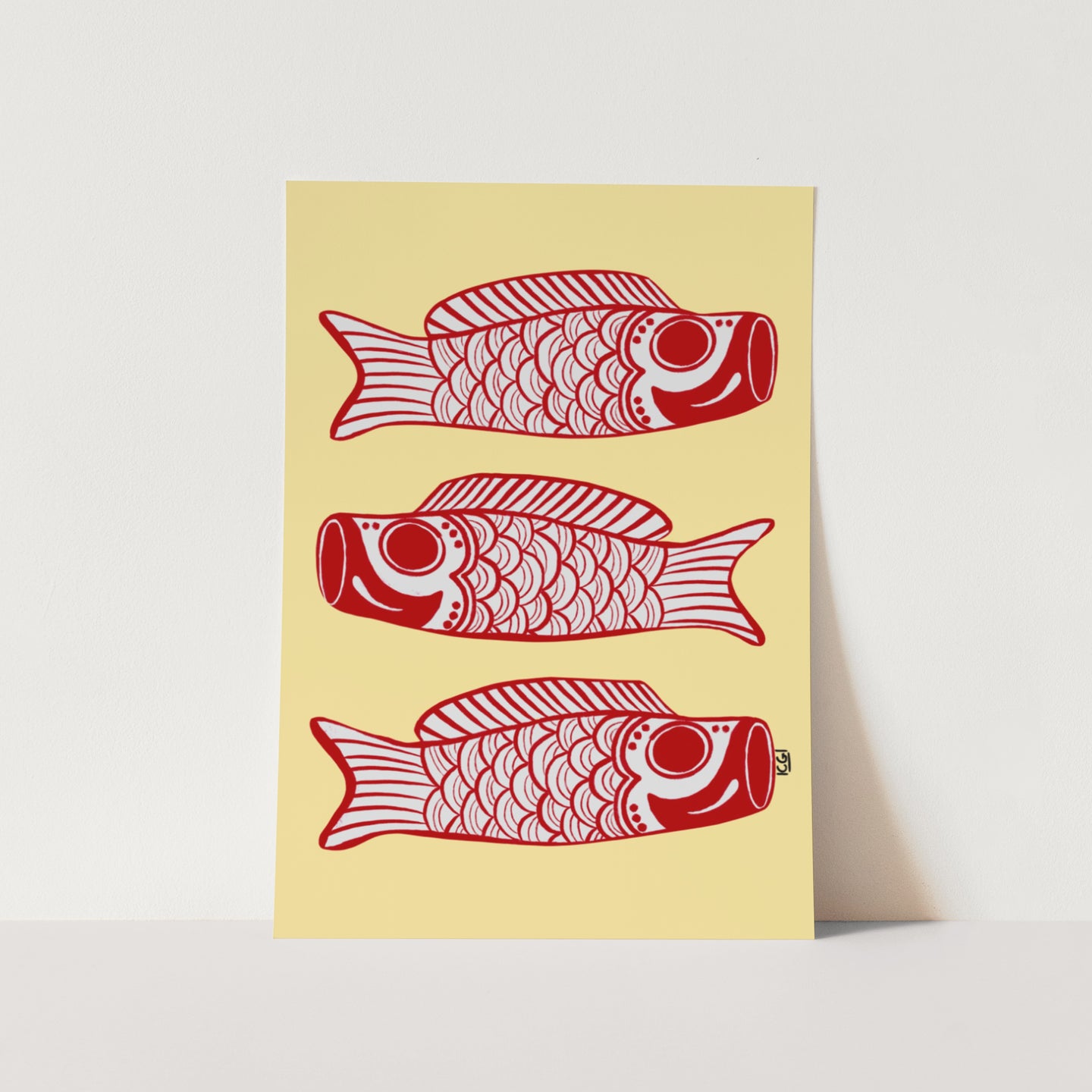 Koinobori Red Art Print