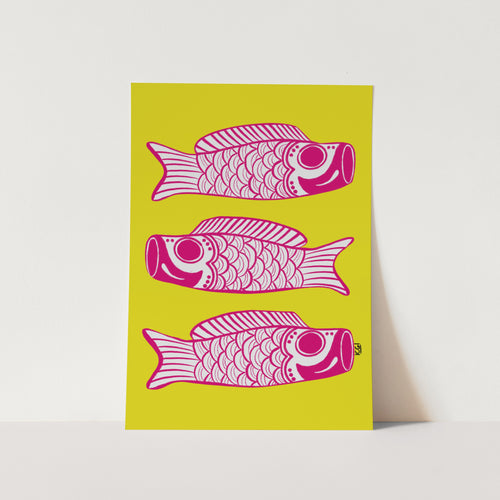 Koinobori pink Art Print