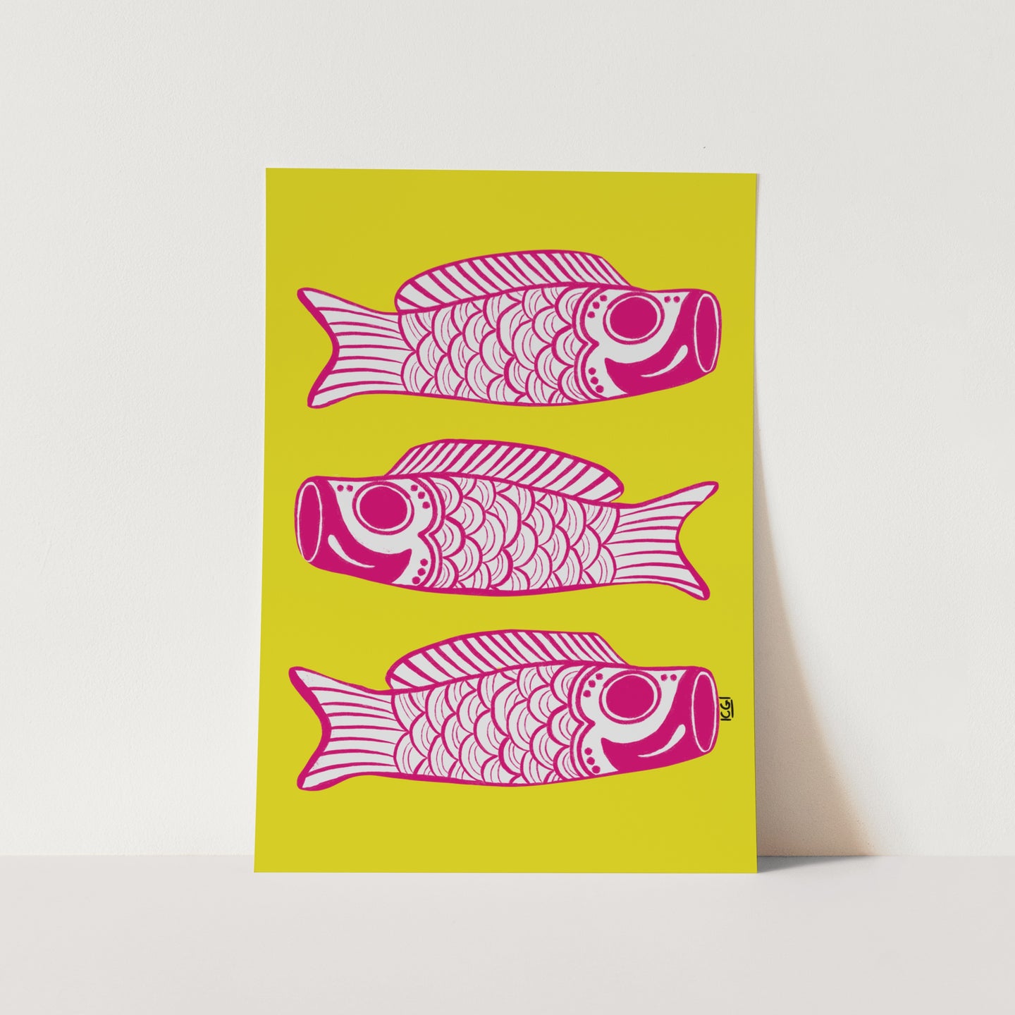 Koinobori pink Art Print