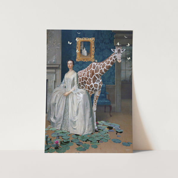 Lady Penelope Brings Her Giraffe to Dinner PFY Art Print