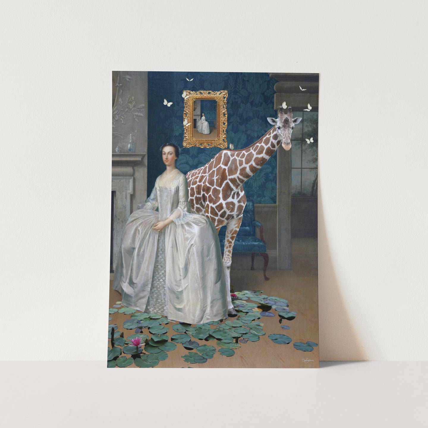 Lady Penelope Brings Her Giraffe to Dinner PFY Art Print