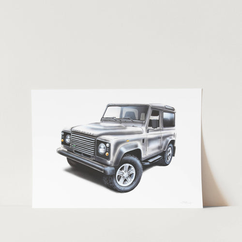 Land Rover Defender 90 by Steve Art Print
