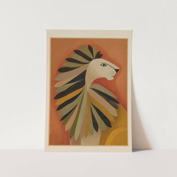Leaf Mane Lion II Art Print