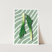 Load image into Gallery viewer, Leeks on Green Art Print