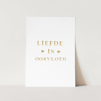 Liefde in Oorvloed Art Print