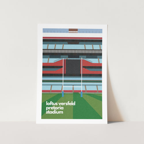 Loftus Versfeld Pretoria Stadium Rugby Illustration Art Print