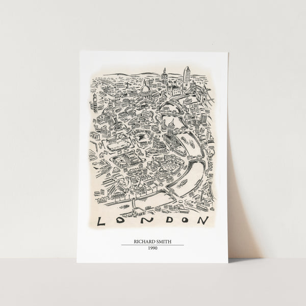 London Illustration Map Art Print