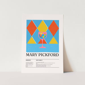 Mary Pickford Recipe Art Print