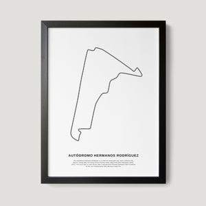 Mexico City Autódromo Hermanos Rodríguez F1 Race Track Art Print