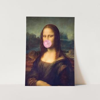Mona Lisa Bubble Gum PFY Art Print