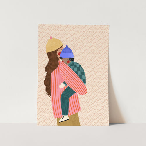 Mum And Boy PFY Art Print