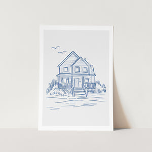 Nantucket Beach House PFY Art Print