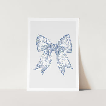 Nautical Pale Blue Bow PFY Art Print