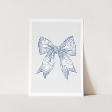 Load image into Gallery viewer, Nautical Pale Blue Bow PFY Art Print